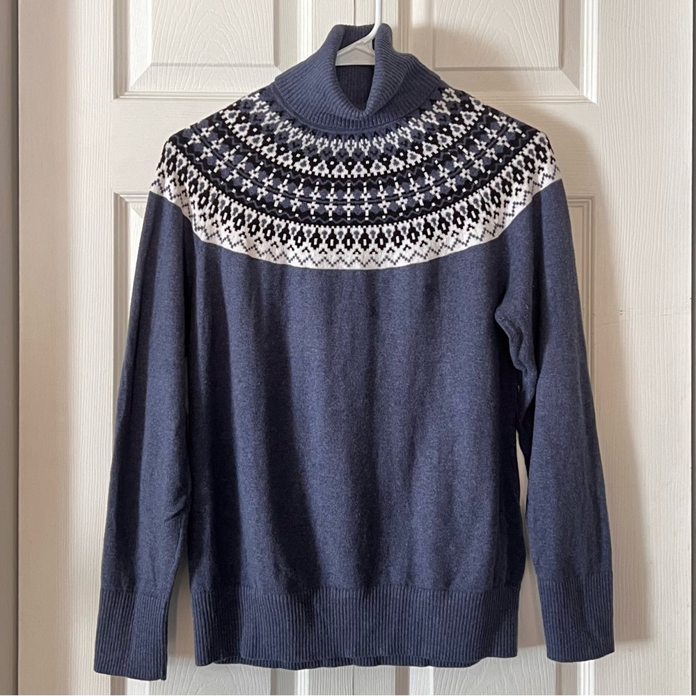 L.L. Bean Fair Isle Turtleneck Sweater